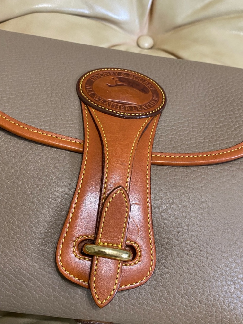 LKNW Dooney & Bourke Essex + EUC Key Fob Charm & Wallet Taupe AWL Pebbled Bundle - Picture 5 of 16